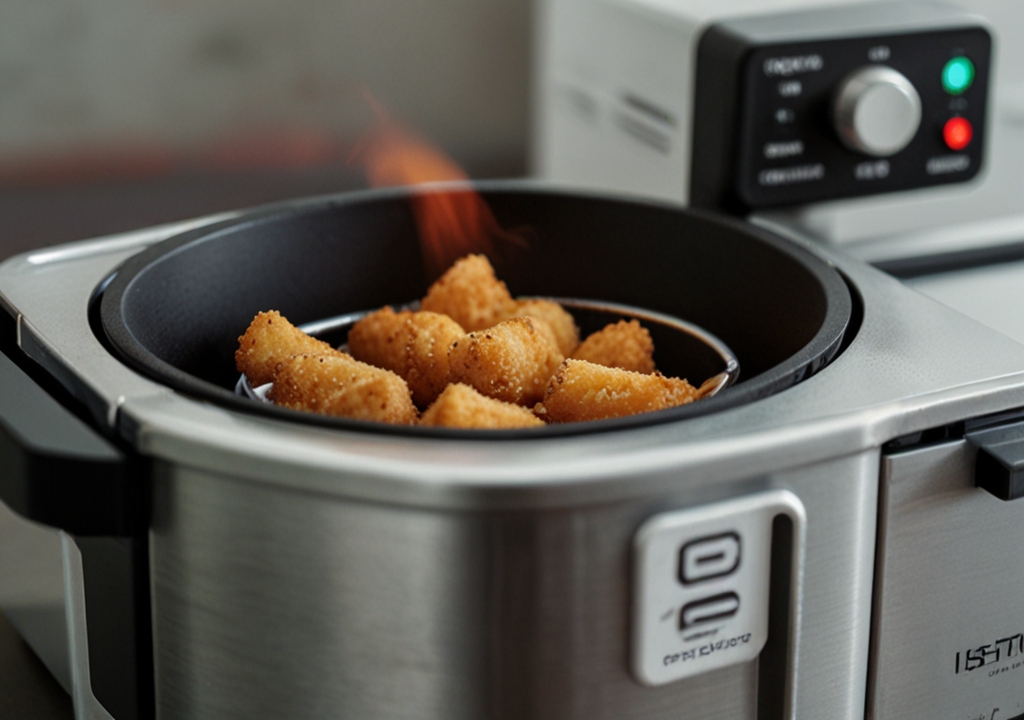 Débrancher et laisser refroidir la friteuse pour la sécurité.