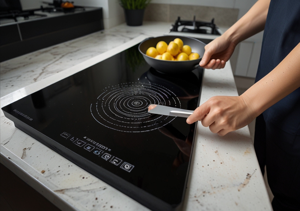 Racloirs spéciaux pour nettoyer une plaque à induction